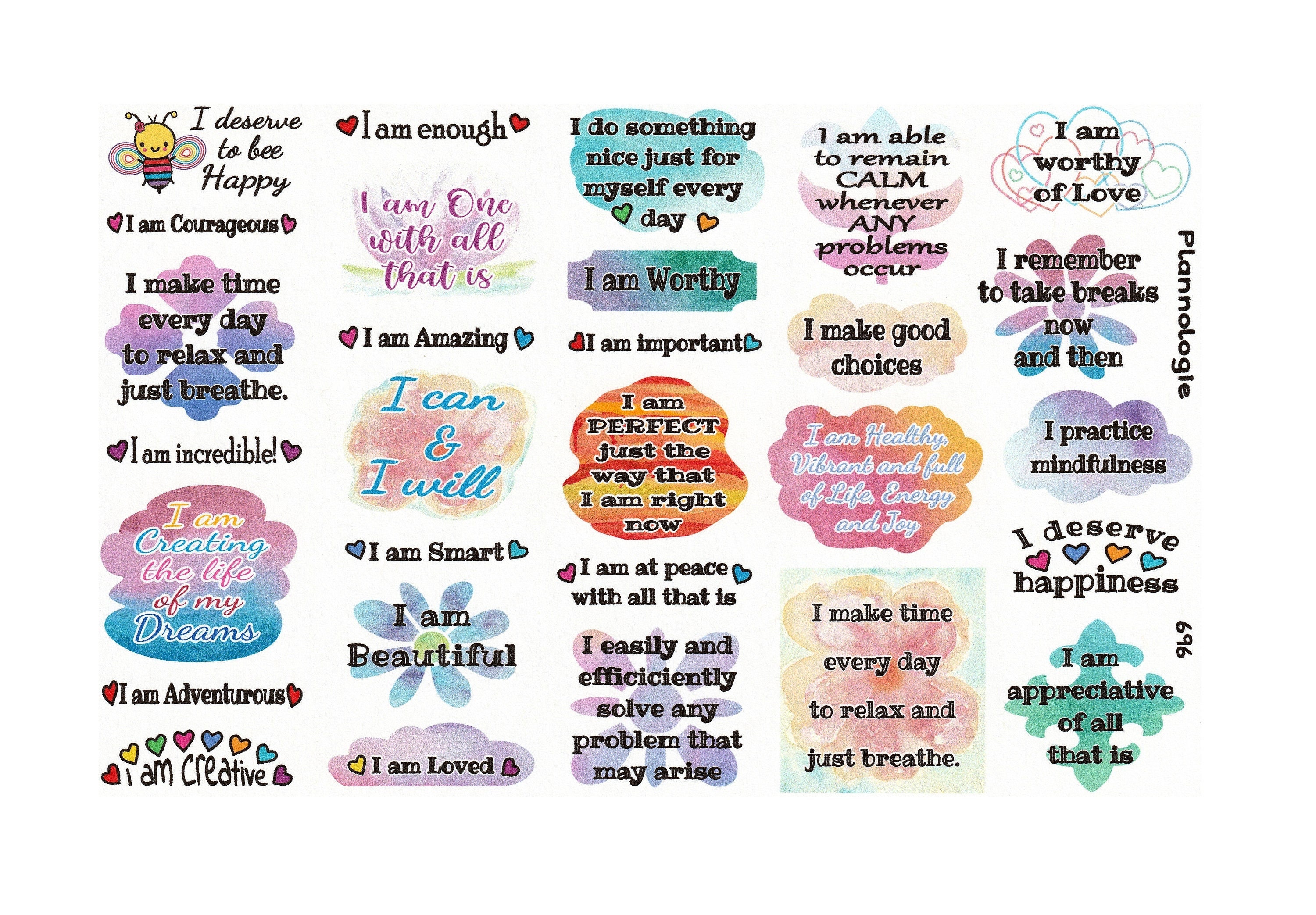 Affirmations for Kids, Mini Stickers, Afirmation Stickers for Kids, Se –  Splendiddesignsstore