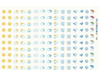 Weather Icon Stickers for Planners and Journals