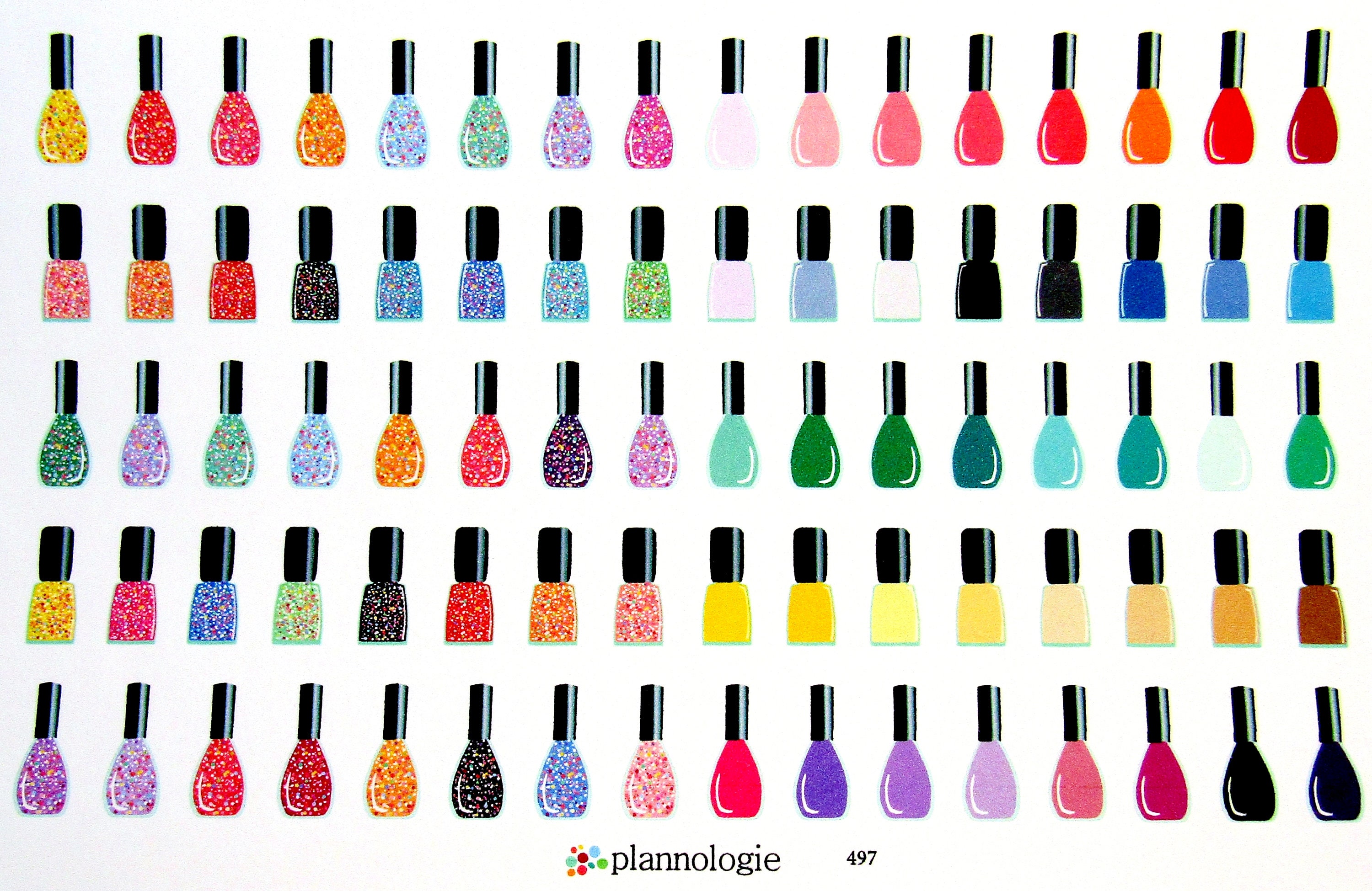 Nail Polish Bottle Stickers for Planners Nail Appointment Etsy