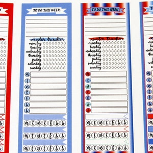 Patriotic Weekly Plan Sidebar Planner Stickers - Weekly Tracker for ...