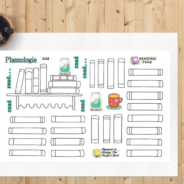 Book Lovers Reading Stickers For Your Planner