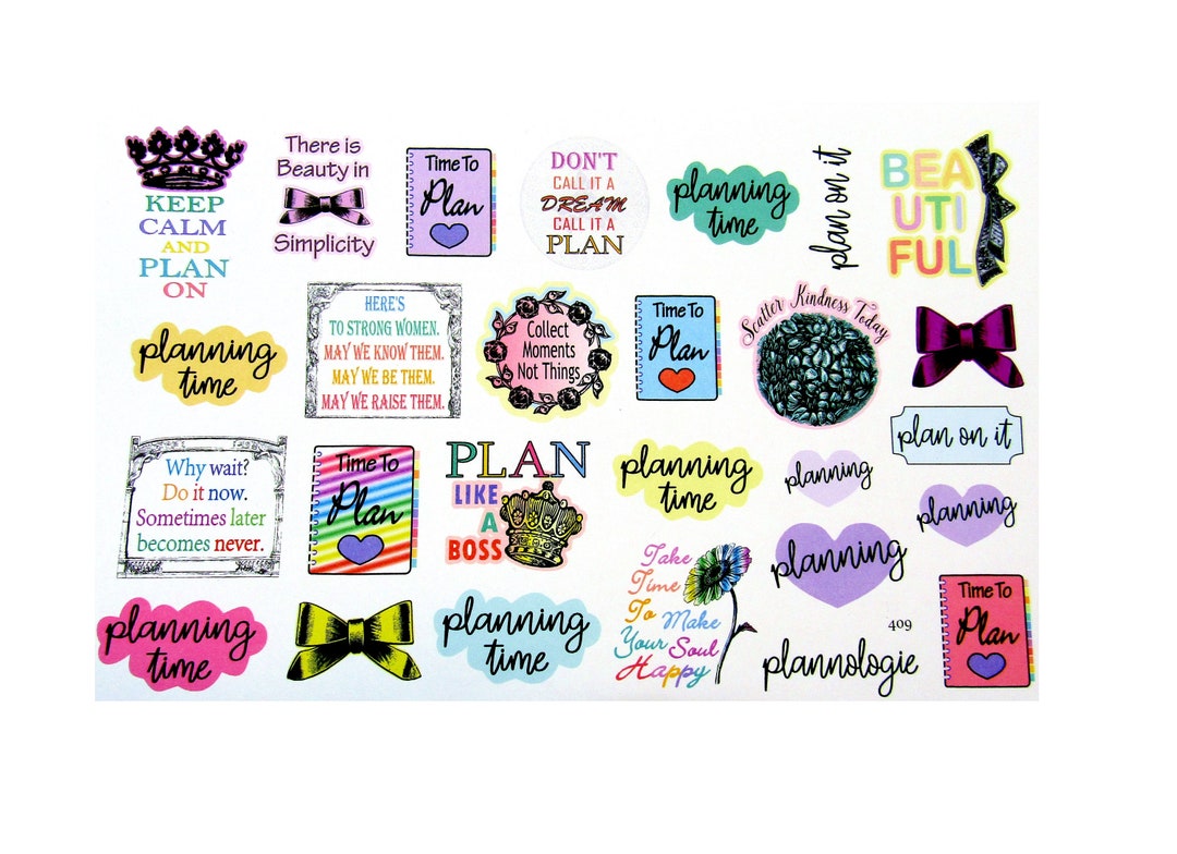 Planner Girl Quotes Planner Stickers Motivational Stickers Etsy