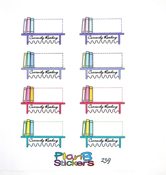 Currently Reading Planner Sticker Reading Reminder Sticker | Etsy