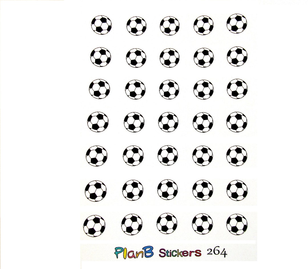 Mini Soccer Ball Stickers Perfect for Your Erin Condren, Filofax, Plum
