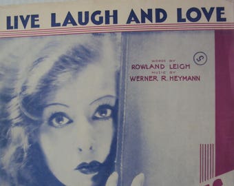 Live Laugh and Love - vintage sheet music