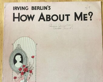 Irving Berlin's "How About Me?" - vintage sheet music