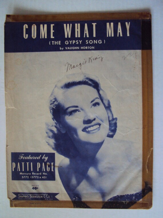 Pase Lo Que Pase La Cancion Del Gitano Partitura Vintage Etsy Pase Lo Que Pase La Cancion Del Gitano Partitura Vintage Etsy
