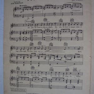 I Found a Dream vintage sheet music image 3