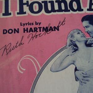 I Found a Dream vintage sheet music image 4