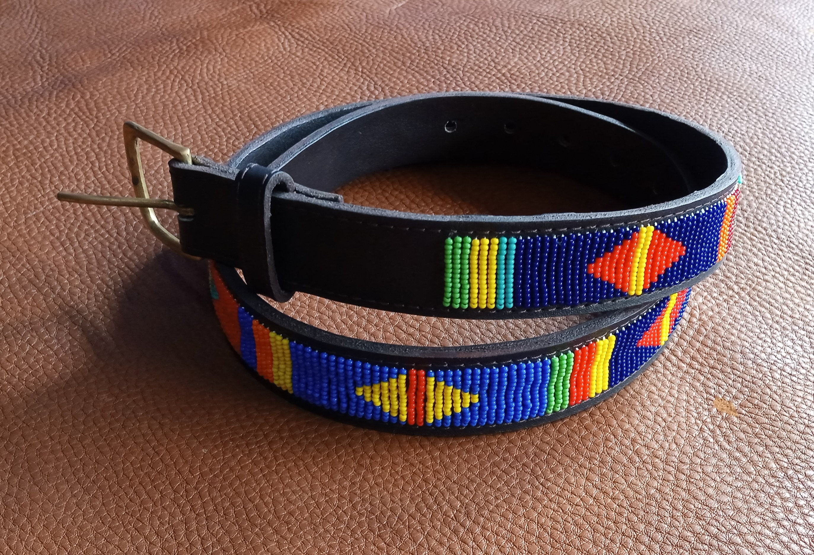 ON Sale Leather Beaded Belt Men Leather Beaded Belt Unisex Etsy Denmark