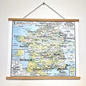 Map Vidal Lablache 5 - 60 x 50 cm - Poster 150 g/m2 - Magnétique Poster Hanger (option)