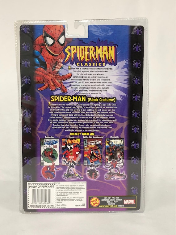 Spider-man Classics Black Costume Action Figure - Etsy