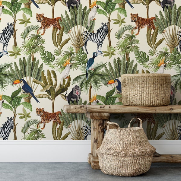 Toucan, Removable Wallpaper, Self Adhesive Wallpaper, Pasted Wallpaper, Mural, Temporary, Feature Wall