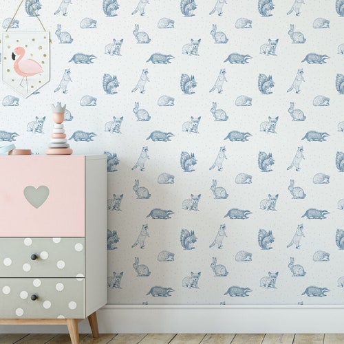 Woodland Animals Wallpaper Removable Wallpaper Self Adhesive Etsy UK