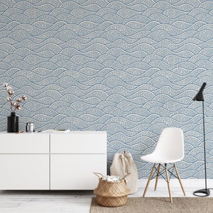 Ocean Waves, abnehmbare Tapete, selbstklebende Tapete, beklebte Tapete, Wandbild, Temporäre, Feature-Wand
