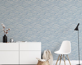 Ocean Waves, Removable Wallpaper, Self Adhesive Wallpaper, Pasted Wallpaper, Mural, Temporary, Feature Wall