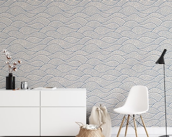 Ocean Waves, Removable Wallpaper, Self Adhesive Wallpaper, Pasted Wallpaper, Mural, Temporary, Feature Wall