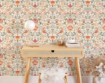 Enchanted Forest 215 Wallpaper, Removable Wallpaper, Self Adhesive Wallpaper, Pasted Wallpaper, Mural, Temporary, Feature Wall