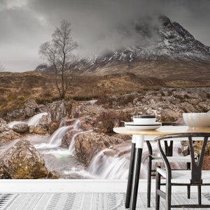 Buachaille Etive Mòr Mural, Removable Wallpaper, Self Adhesive Wallpaper, Pasted Wallpaper, Mural, Temporary, Feature Wall image 1