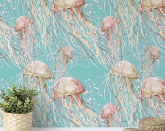 Jellyfish Pasteable Wallpaper Roll (50 cm x 10 m)