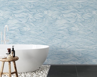 Swirls Wallpaper, Removable Wallpaper, Self Adhesive Wallpaper, Pasted Wallpaper, Mural, Temporary, Feature Wall