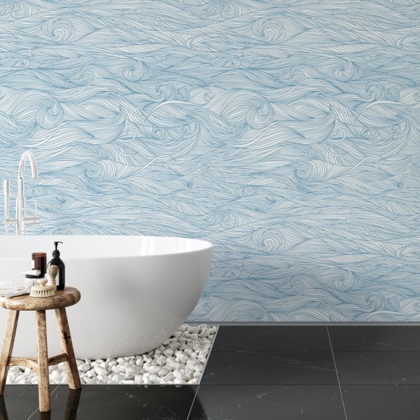 Swirls Wallpaper, Removable Wallpaper, Self Adhesive Wallpaper, Pasted Wallpaper, Mural, Temporary, Feature Wall