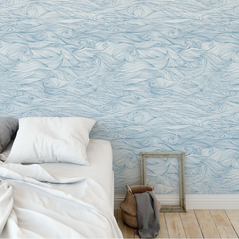 Swirls Wallpaper Removable Wallpaper Self Adhesive Etsy