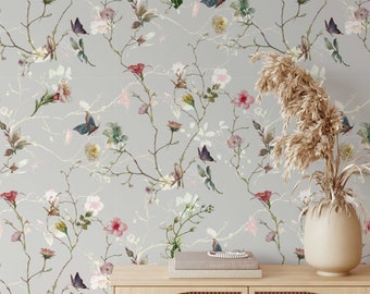 Flowers & Butterflies Wallpaper Roll (50 cm x 10 m)