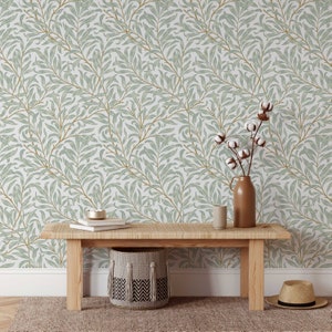 Willow Bough 315, Removable Wallpaper, Self Adhesive Wallpaper, Pasted Wallpaper, Mural, Temporary, Feature Wall