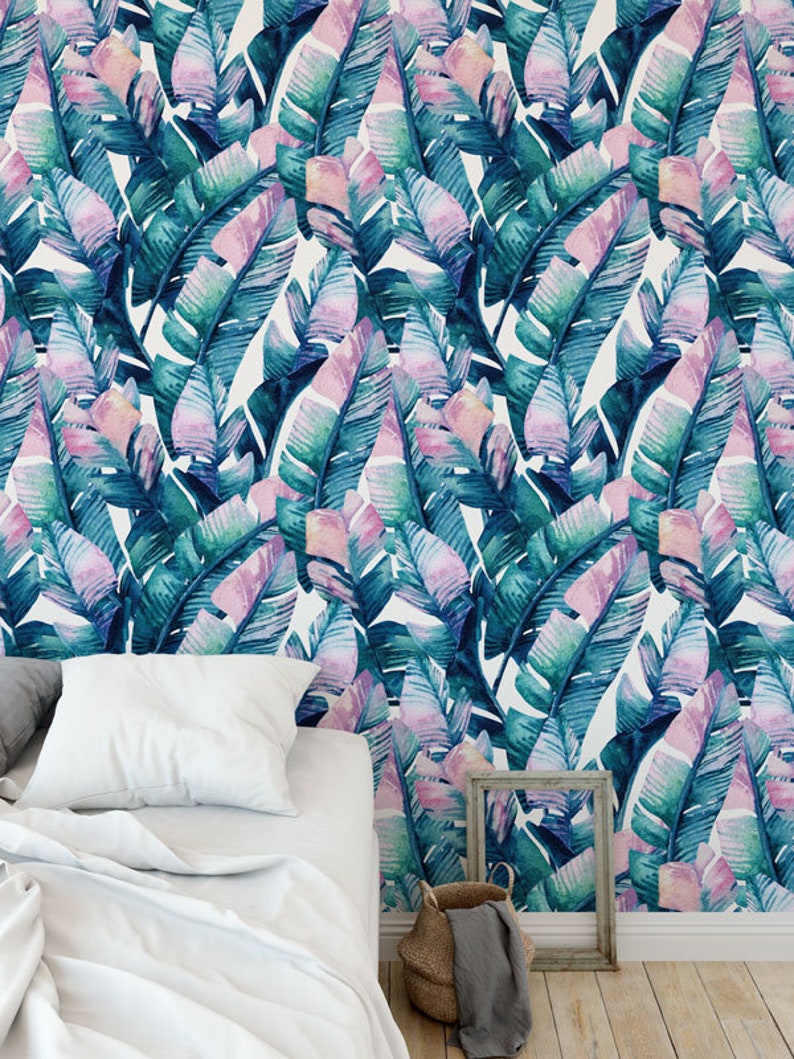 Banana Leaf Removable Wallpaper Self Adhesive Wallpaper Etsy UK