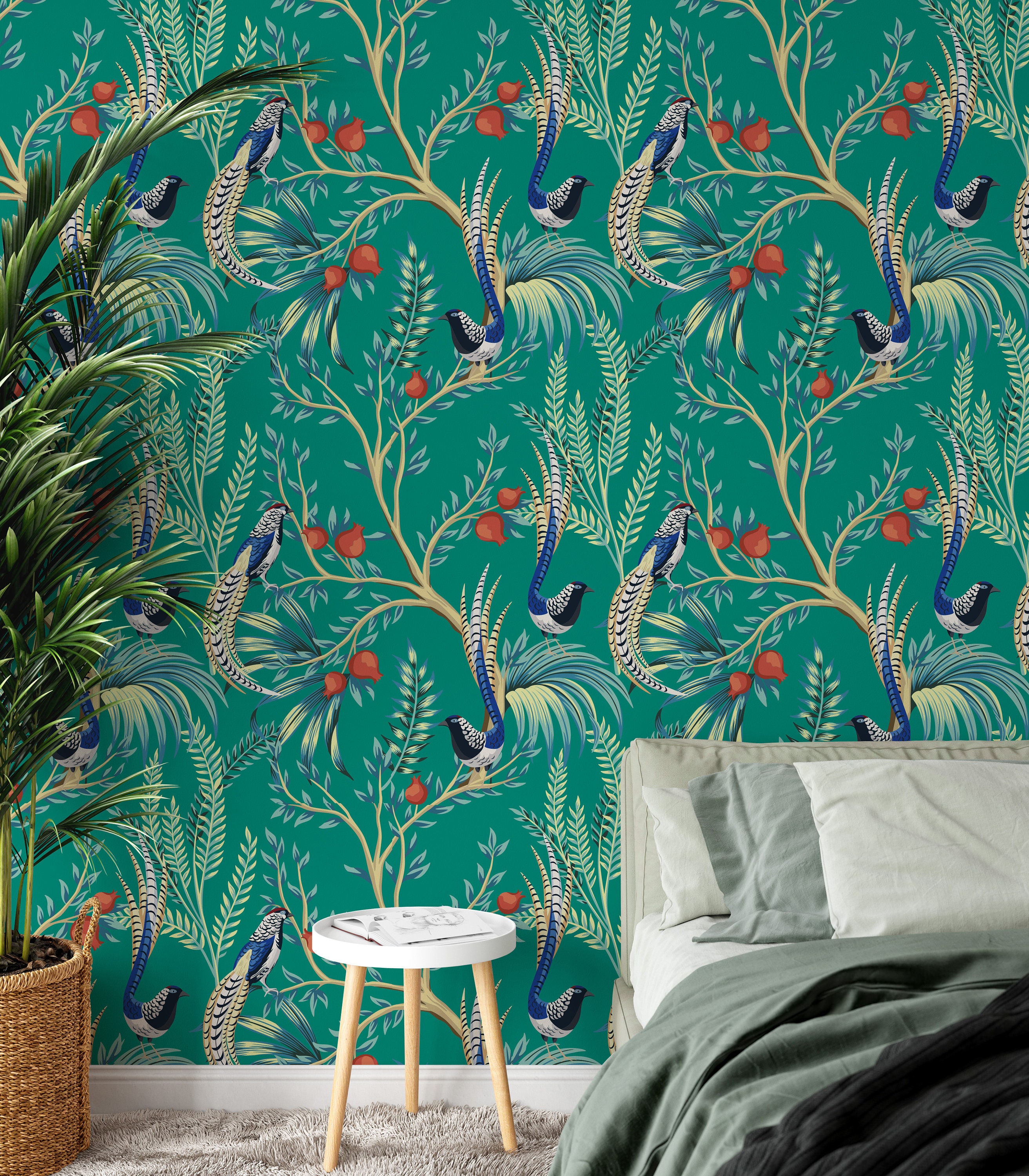 Pomegranate Tree Removable Wallpaper Self Adhesive - Etsy UK Pomegranate Tree Removable Wallpaper Self Adhesive - Etsy UK