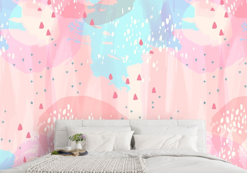 Pastel Wall Mural Removable Wallpaper Self Adhesive Etsy UK