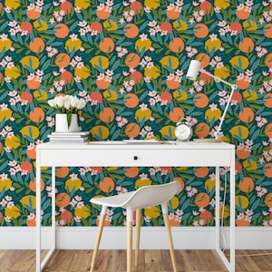 Summer Fruits, Removable Wallpaper, Self Adhesive Wallpaper, Pasted Wallpaper, Mural, Temporary, Feature Wall