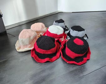 Crochet bucket hats