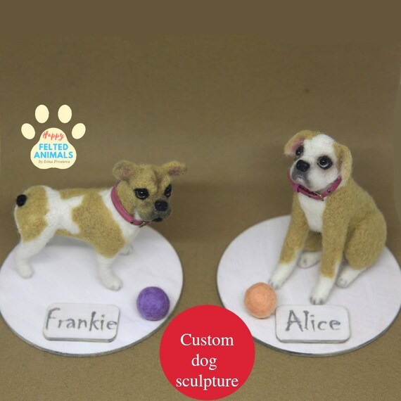 Pet Loss Gifts Personalized Stuffed Animal Needle Felted Dog Etsy