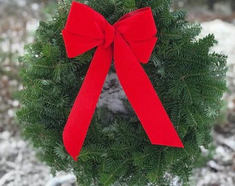 Cyber Monday! 1 Balsam Wreath w/bow  Let us know when you would like to have your order UPS shipped & we will change the shipping date.