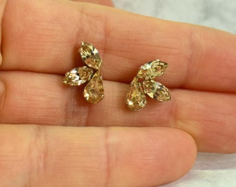 Pendientes de cristal, pendientes Swarovski, pendientes novia, aretes, pendientes para boda, pendientes para fiesta, pendientes pequeños
