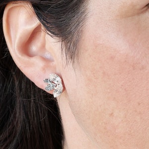 Dusty blue earrings, bridal earrings, dusty blue wedding, Swarovski crystal earrings, light blue earrings, crystal stud earrings