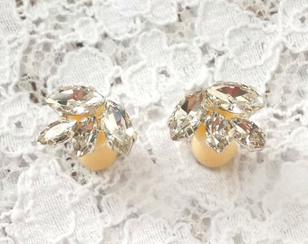 5mm Braut Ohrringe Plugs, 4mm Kleine ohrringe plugs, 6mm Ohrringe Plugs Hochzeit, Kristall Swarovski