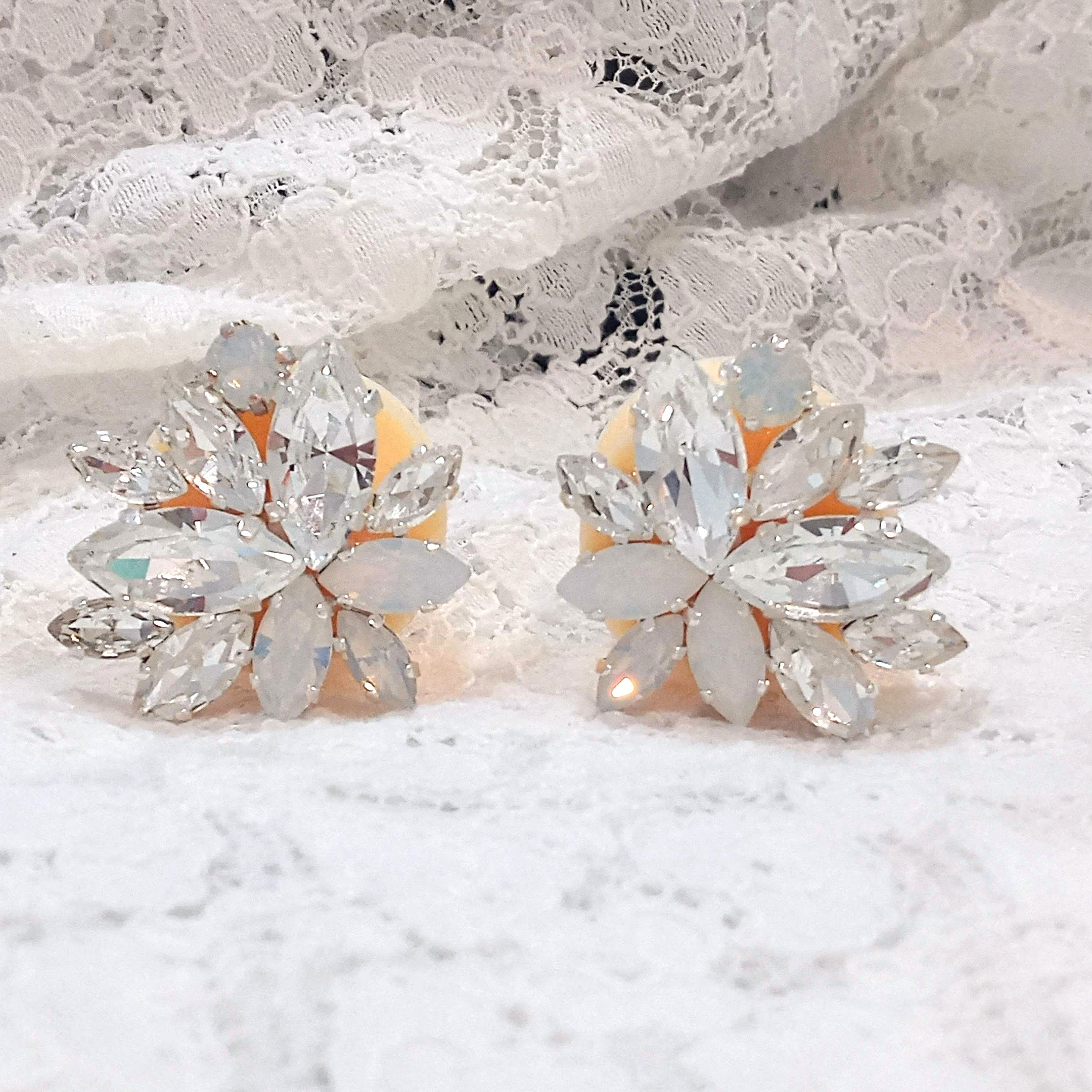 Wedding plugs earrings 20mm gauges 19mm plugs white opal Etsy