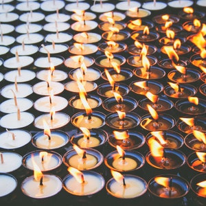 Tibetan Butter Lamps In Boudha Kathmandu Nepal, Asia Travel Photography