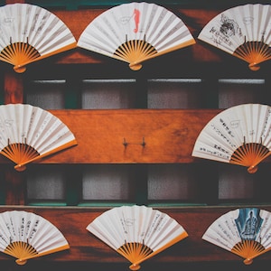 Fans In Kyoto Japan, Asia Travel Photography