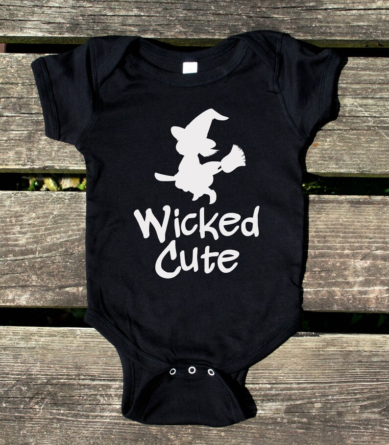 Wicked Cute Witch Baby Bodysuit Funny Halloween Costume Etsy
