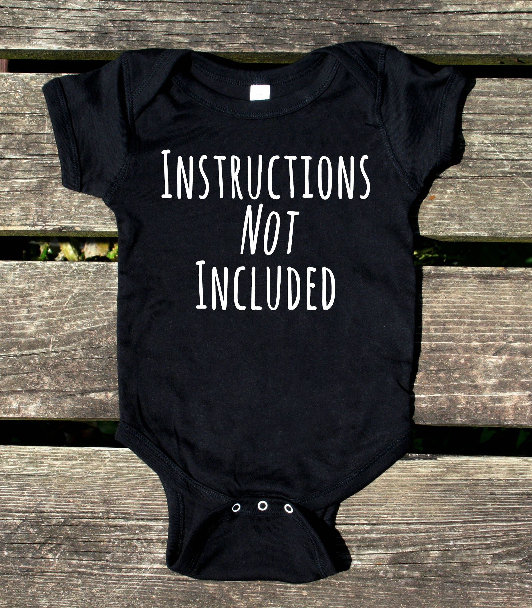 Instructions Not Included Onesie ORGANIC Cotton Romper Baby Shower Gift Funny Pr 