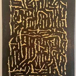 Black and Gold 3-D Canvas Art