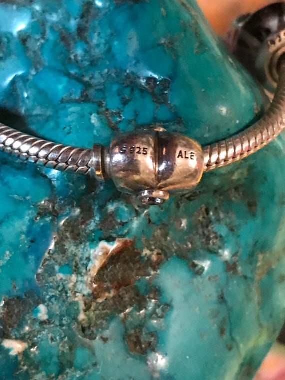 Pandora, 7”, 925ALE, 3-925 Charms, Genuine, Vinta… - image 4
