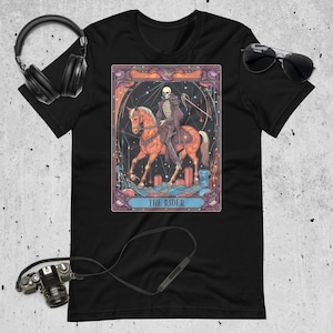 Paardensport minnaar cadeau T-shirt unieke paard cadeau lezer cadeau T shirt Tarot kaart cadeau TShirt Unisex paardrijden minnaar cadeau Tee Tarot