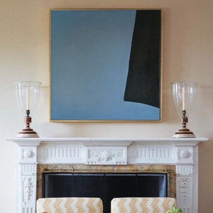 Square blue painting abstract oil paint Contemporary Art Abstract Paint Hand painted Original Picture PRE ORDER (39”x39”) 100x100cm