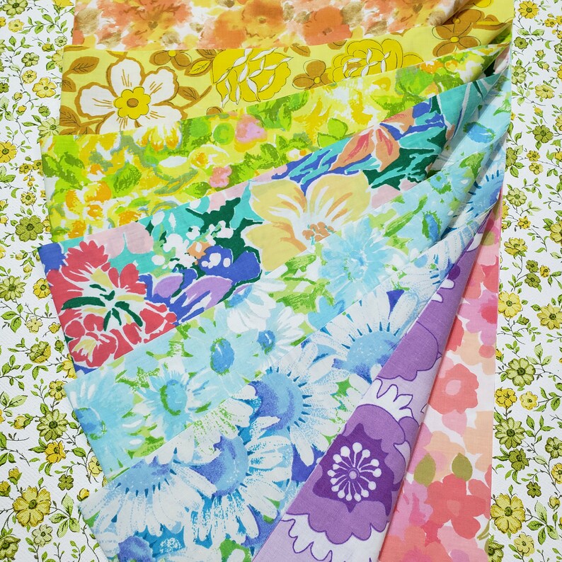Vintage bed sheet Wrap Eight 5 x 40 bed sheets Etsy