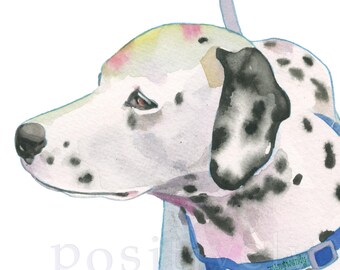 Dalmatian fine art print of original watercolor painting. Limited edition.